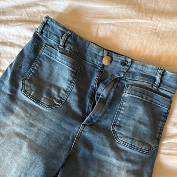 The Colette Cropped High-rise Wide Leg Jean by Maeve - Picture 2 of 3